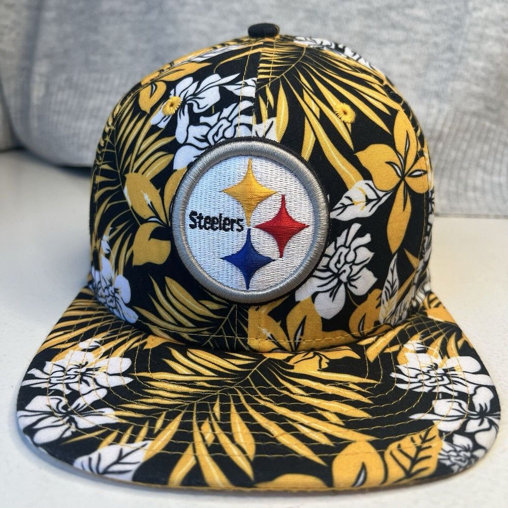 Pittsburgh STEELERS New Era Hat Men's OSFM Snapback 9Fifty Botanical Floral NFL